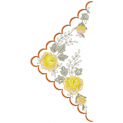 Flowers And Tree Embroidery Design 11